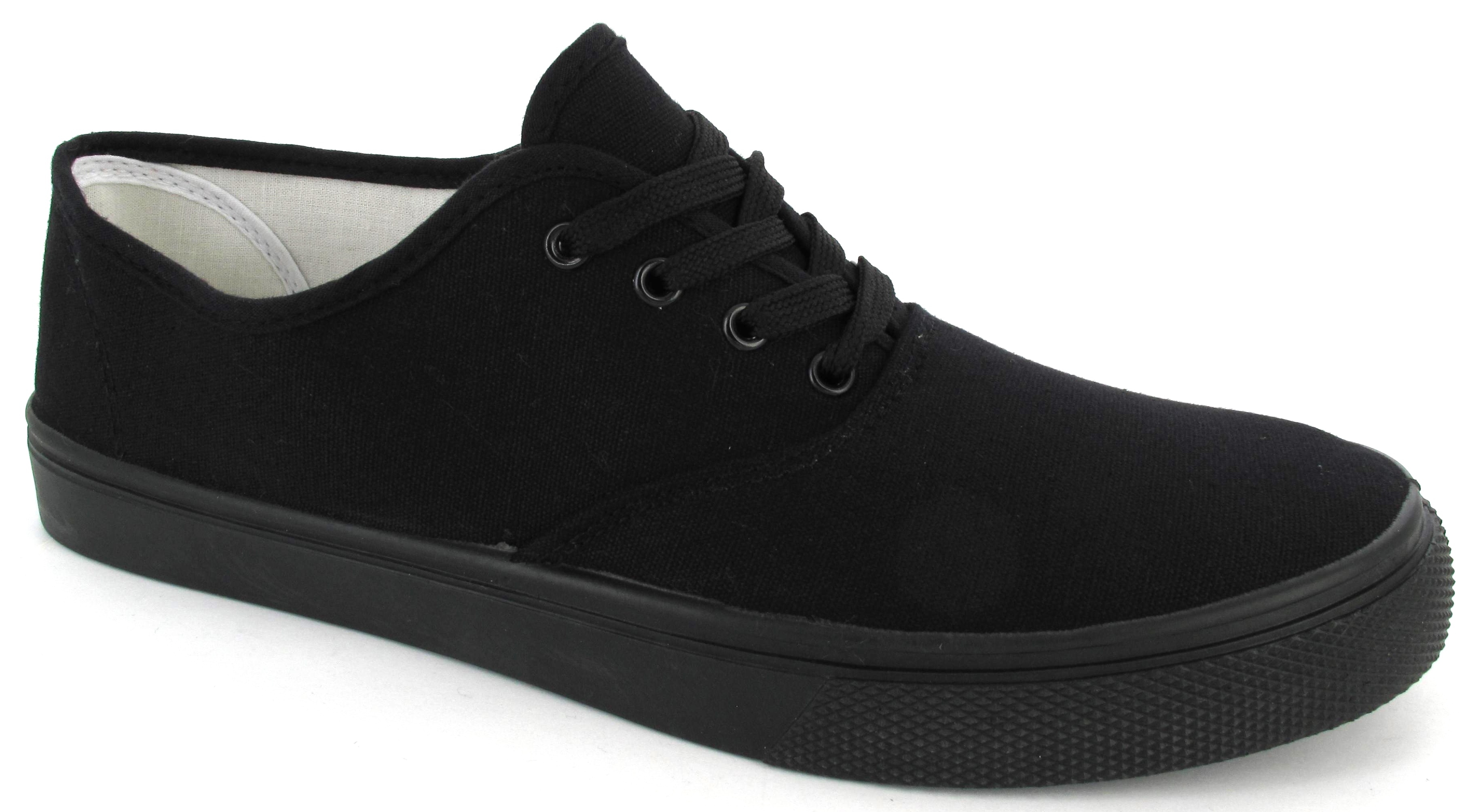 MENS BOYS CANVAS CASUAL PLIMSOLES LACE UP TRAINERS PLIMSOLLS PUMPS